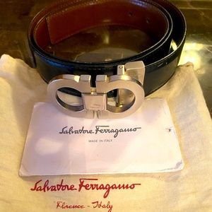 Auth Salvatore Ferragamo men’s reversible belt